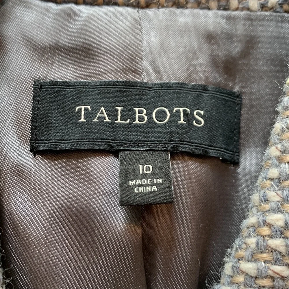 TALBOTS size 10 wool grey blazer